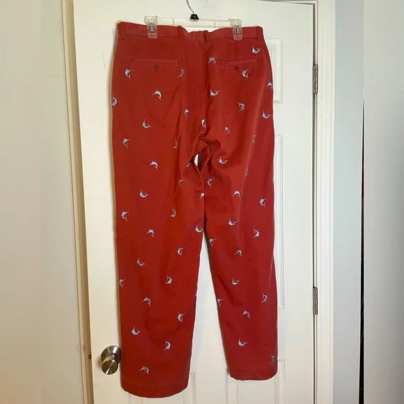 J Crew Swordfish/Marlin Embroidered Mens Pants - 36 x 32 - Picture 3 of 3